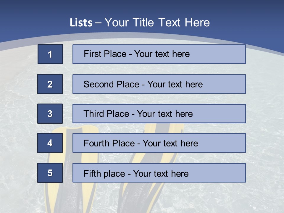 Man In Flippers On A Tropical Beach PowerPoint Template