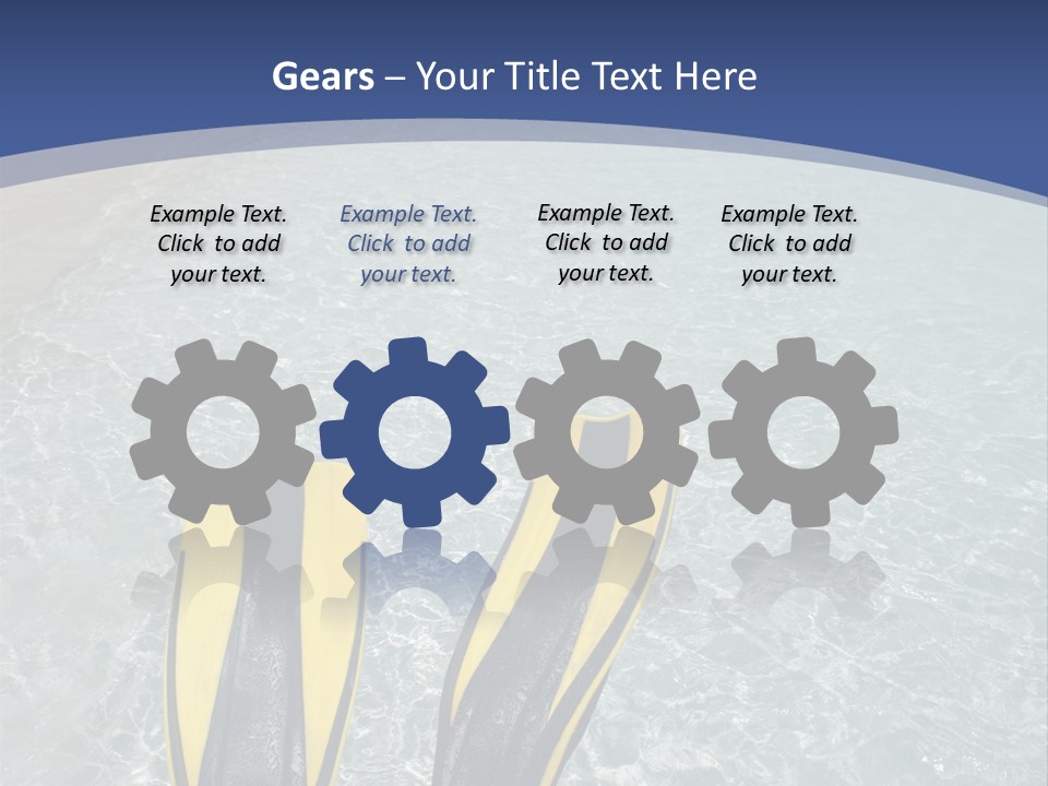 Man In Flippers On A Tropical Beach PowerPoint Template