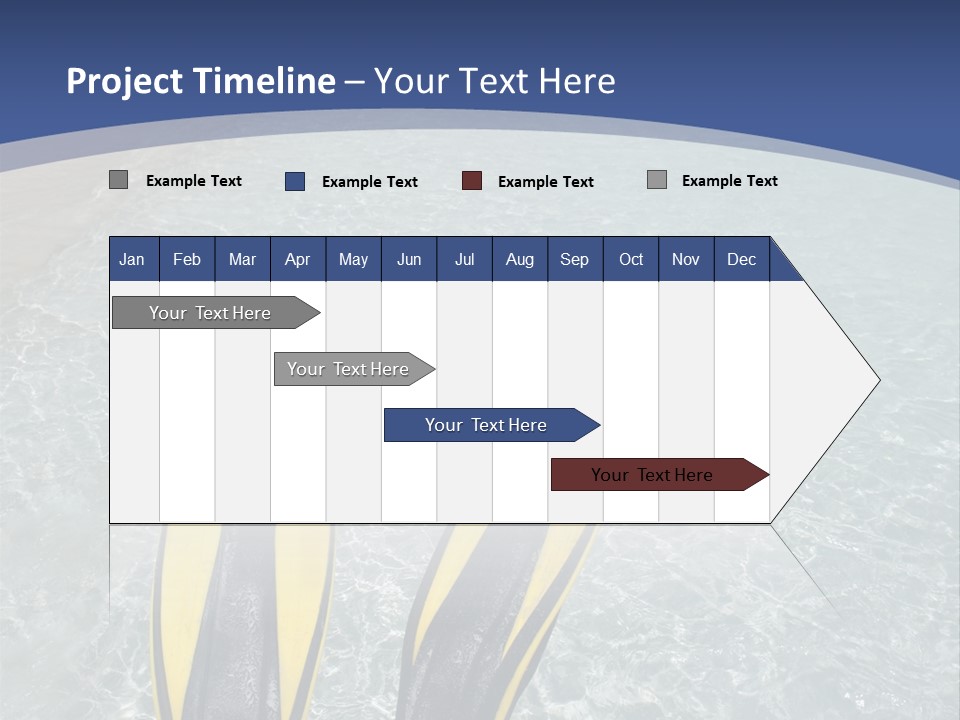 Man In Flippers On A Tropical Beach PowerPoint Template