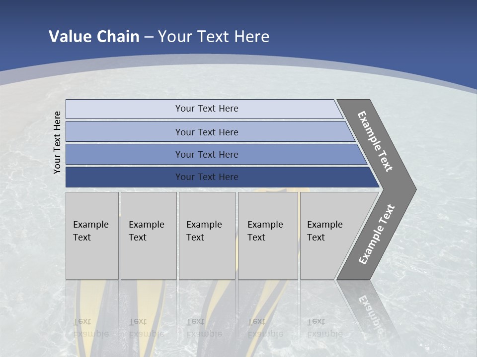 Man In Flippers On A Tropical Beach PowerPoint Template