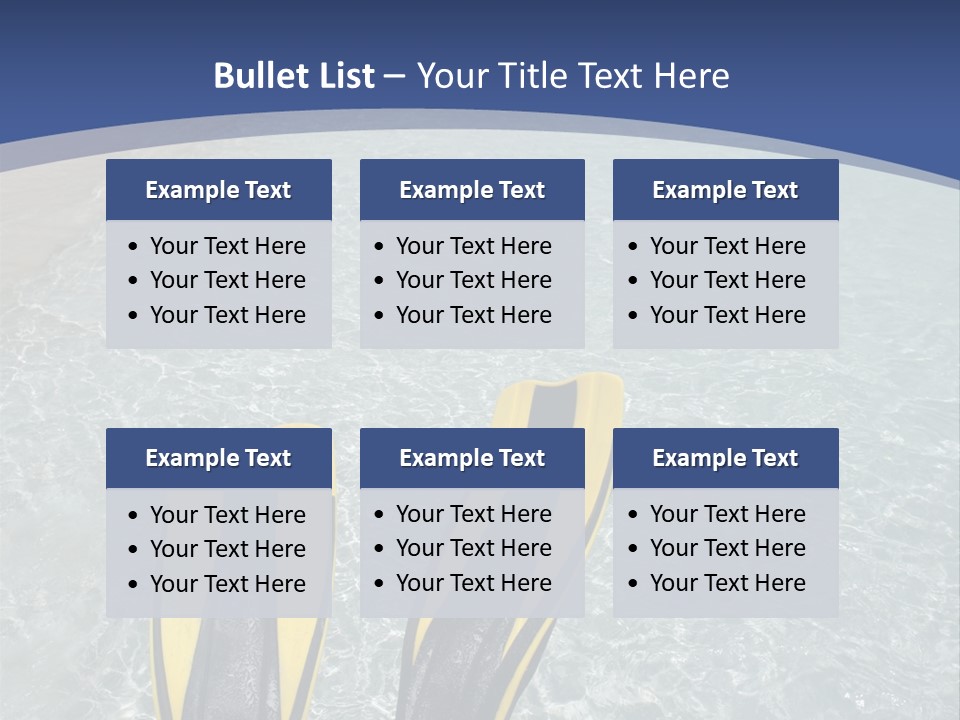 Man In Flippers On A Tropical Beach PowerPoint Template