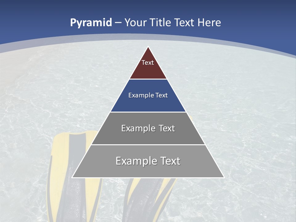 Man In Flippers On A Tropical Beach PowerPoint Template