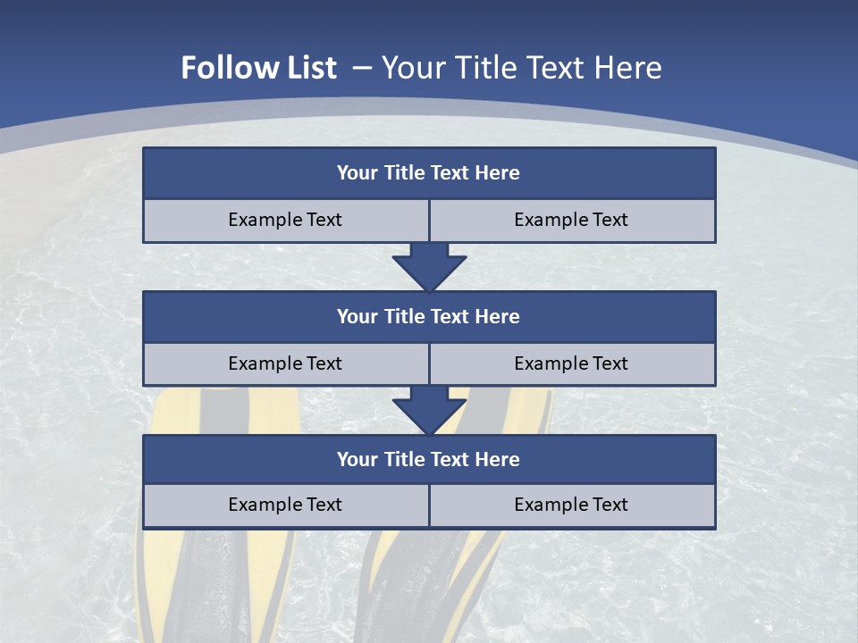 Man In Flippers On A Tropical Beach PowerPoint Template