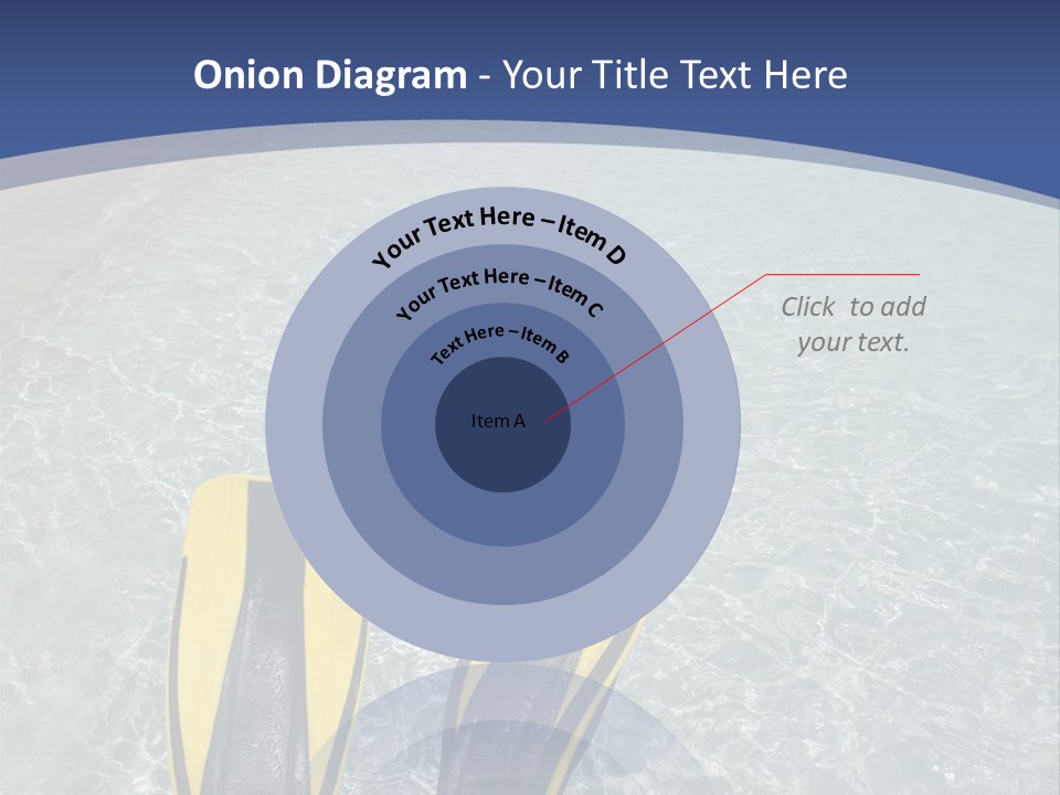 Man In Flippers On A Tropical Beach PowerPoint Template