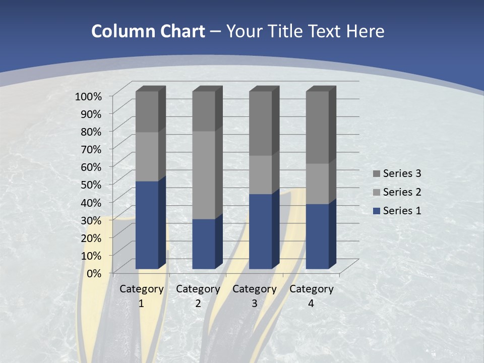 Man In Flippers On A Tropical Beach PowerPoint Template