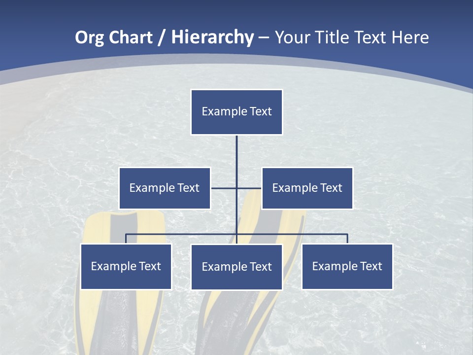 Man In Flippers On A Tropical Beach PowerPoint Template