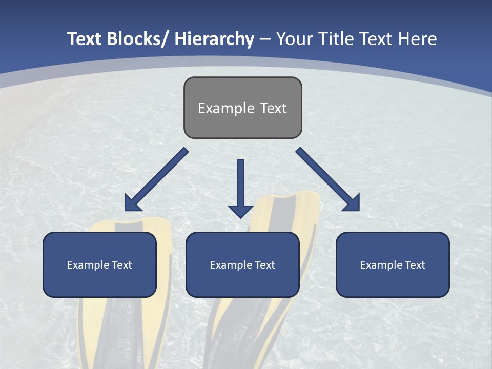 Man In Flippers On A Tropical Beach PowerPoint Template