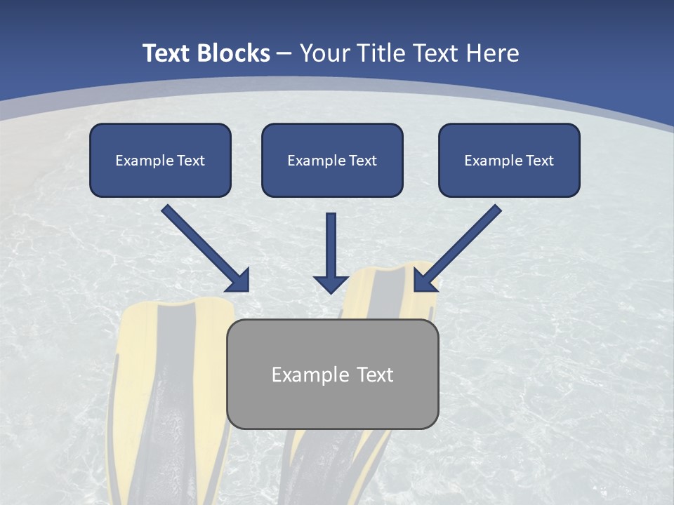 Man In Flippers On A Tropical Beach PowerPoint Template