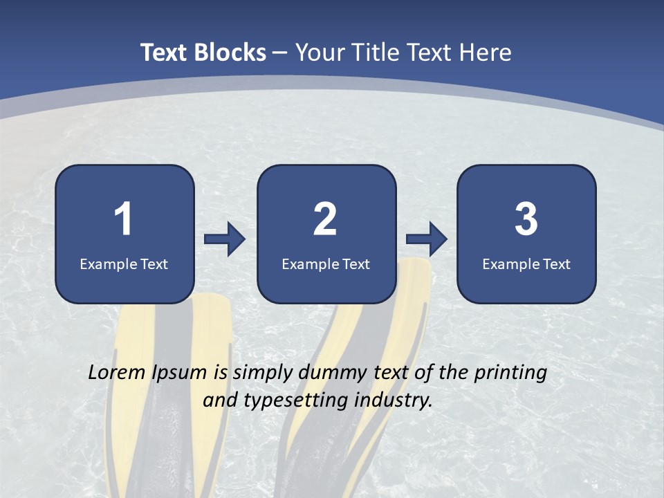 Man In Flippers On A Tropical Beach PowerPoint Template