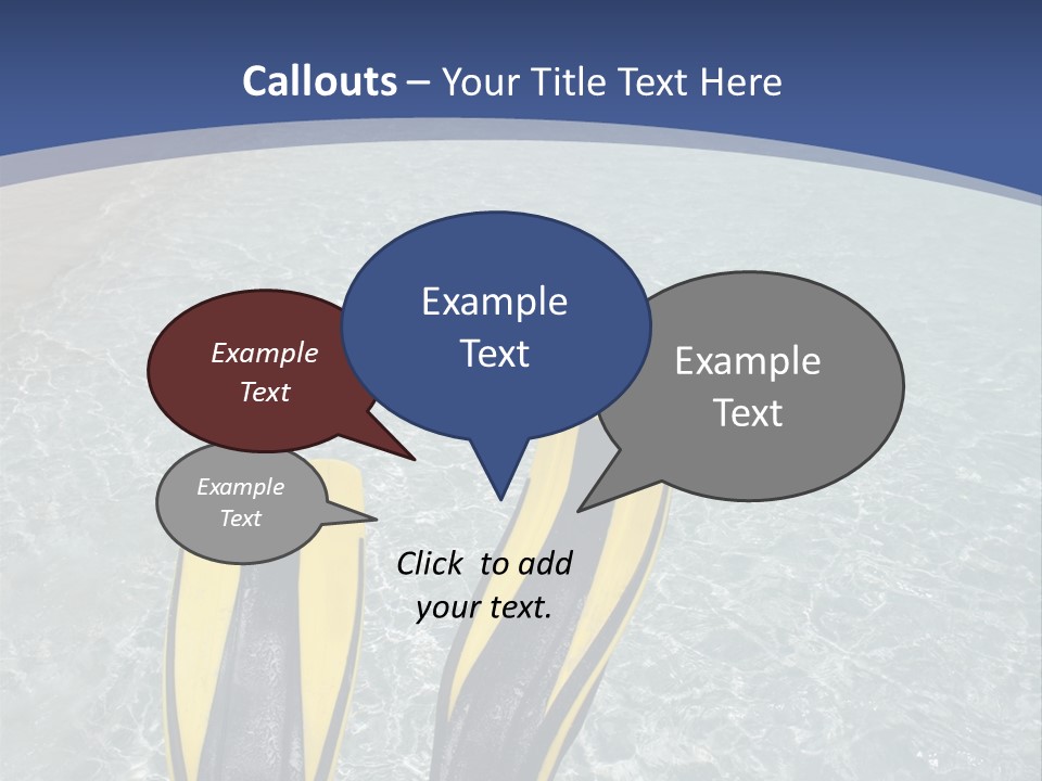 Man In Flippers On A Tropical Beach PowerPoint Template