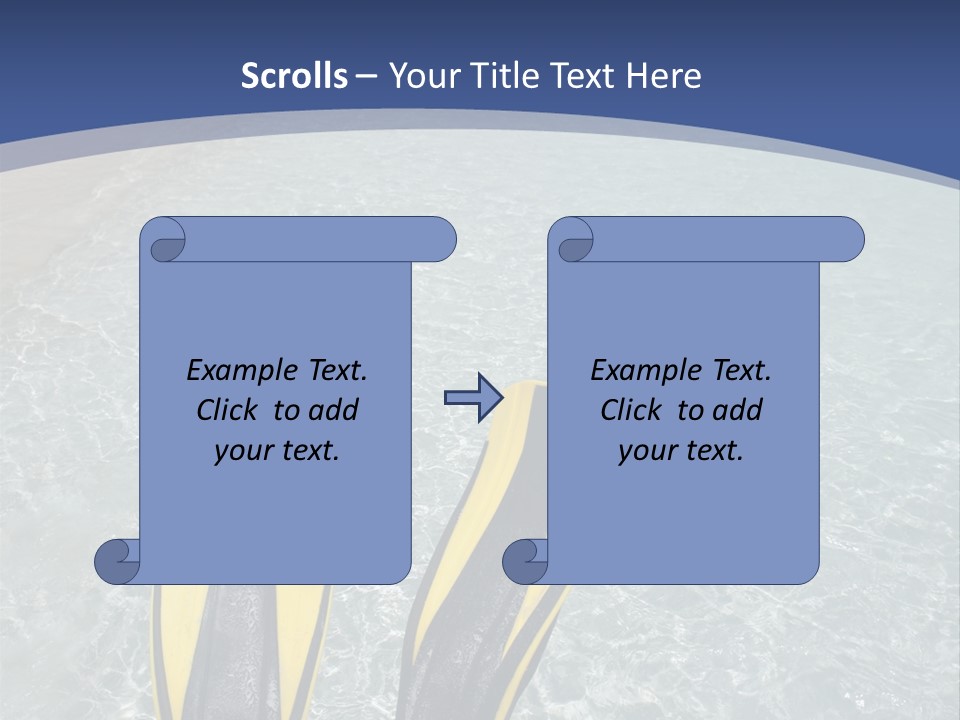 Man In Flippers On A Tropical Beach PowerPoint Template