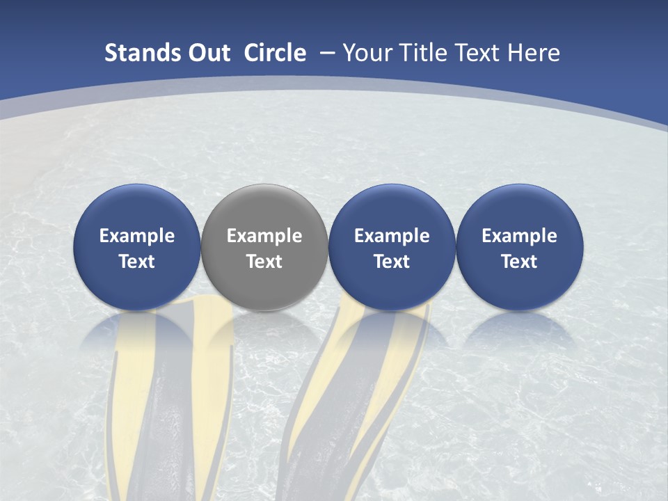 Man In Flippers On A Tropical Beach PowerPoint Template