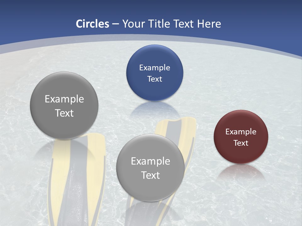 Man In Flippers On A Tropical Beach PowerPoint Template