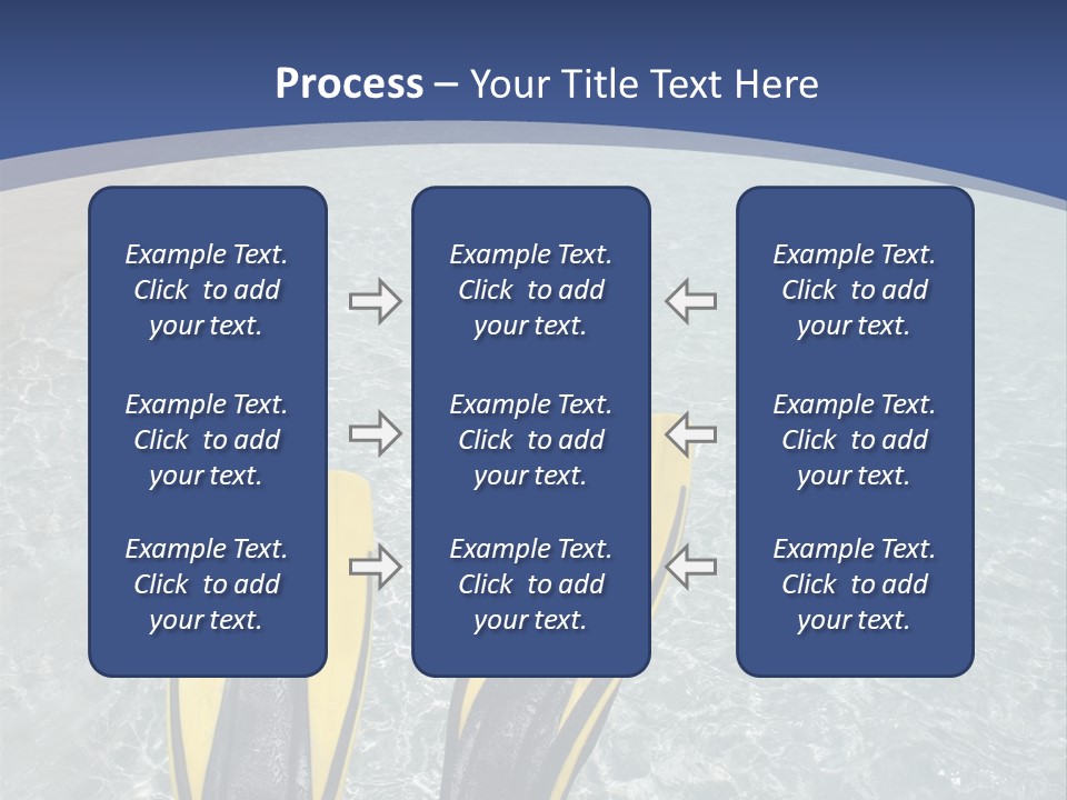 Man In Flippers On A Tropical Beach PowerPoint Template