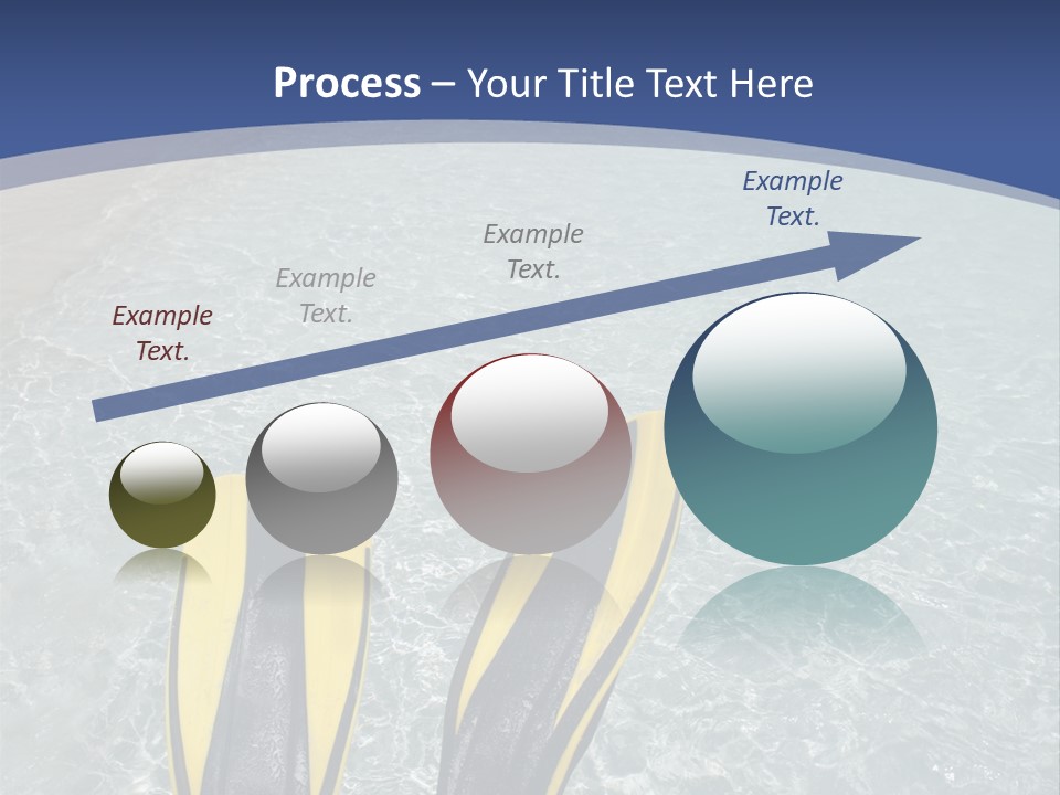 Man In Flippers On A Tropical Beach PowerPoint Template