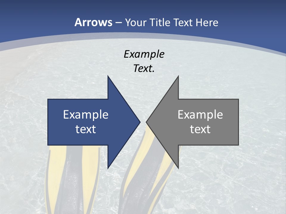 Man In Flippers On A Tropical Beach PowerPoint Template