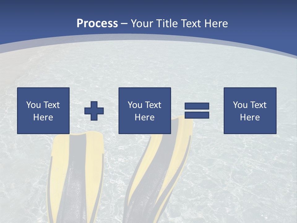 Man In Flippers On A Tropical Beach PowerPoint Template