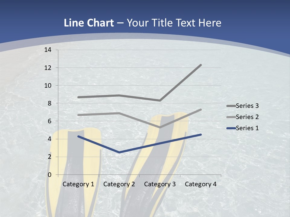 Man In Flippers On A Tropical Beach PowerPoint Template