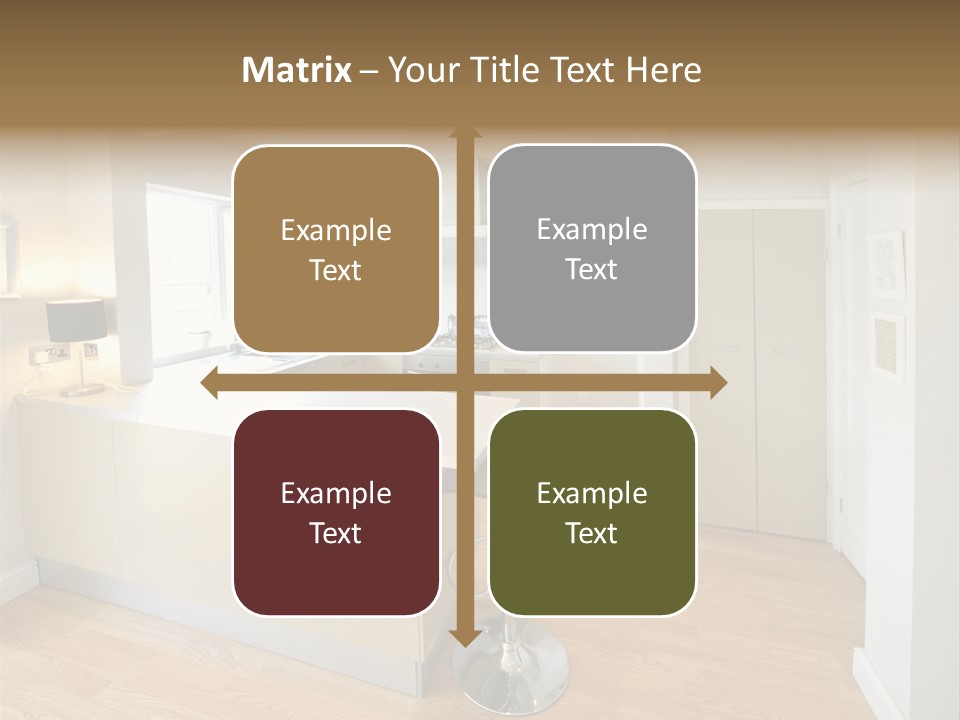 Colour Image Kitchen In Newly Restored Rebuilt House Work Surfaces PowerPoint Template