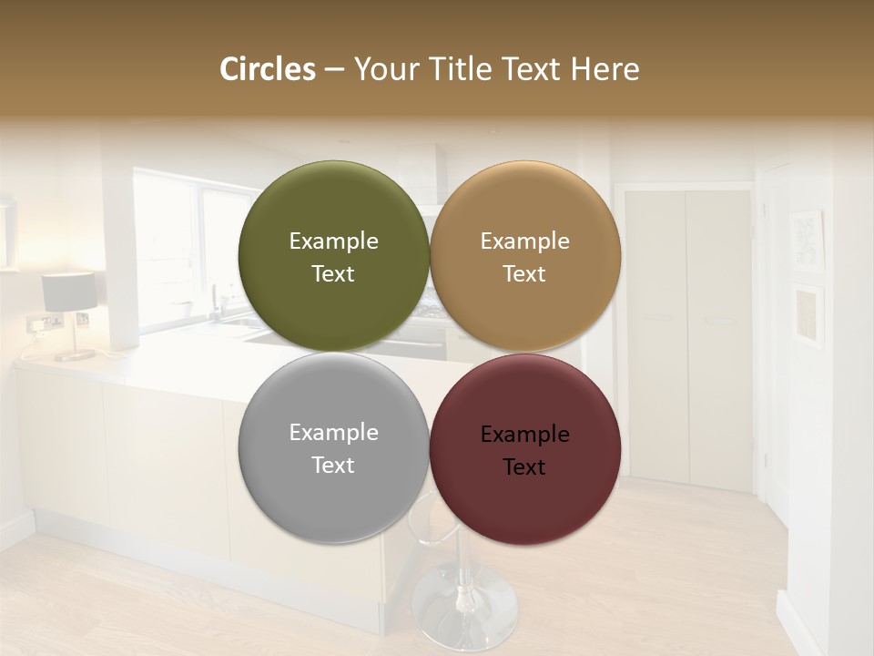 Colour Image Kitchen In Newly Restored Rebuilt House Work Surfaces PowerPoint Template