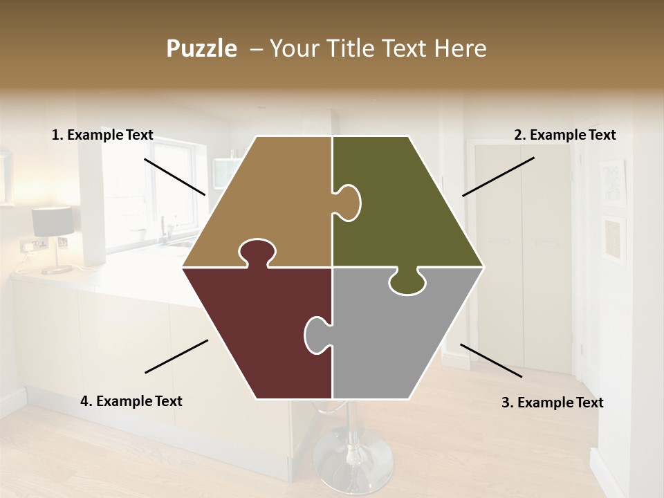 Colour Image Kitchen In Newly Restored Rebuilt House Work Surfaces PowerPoint Template