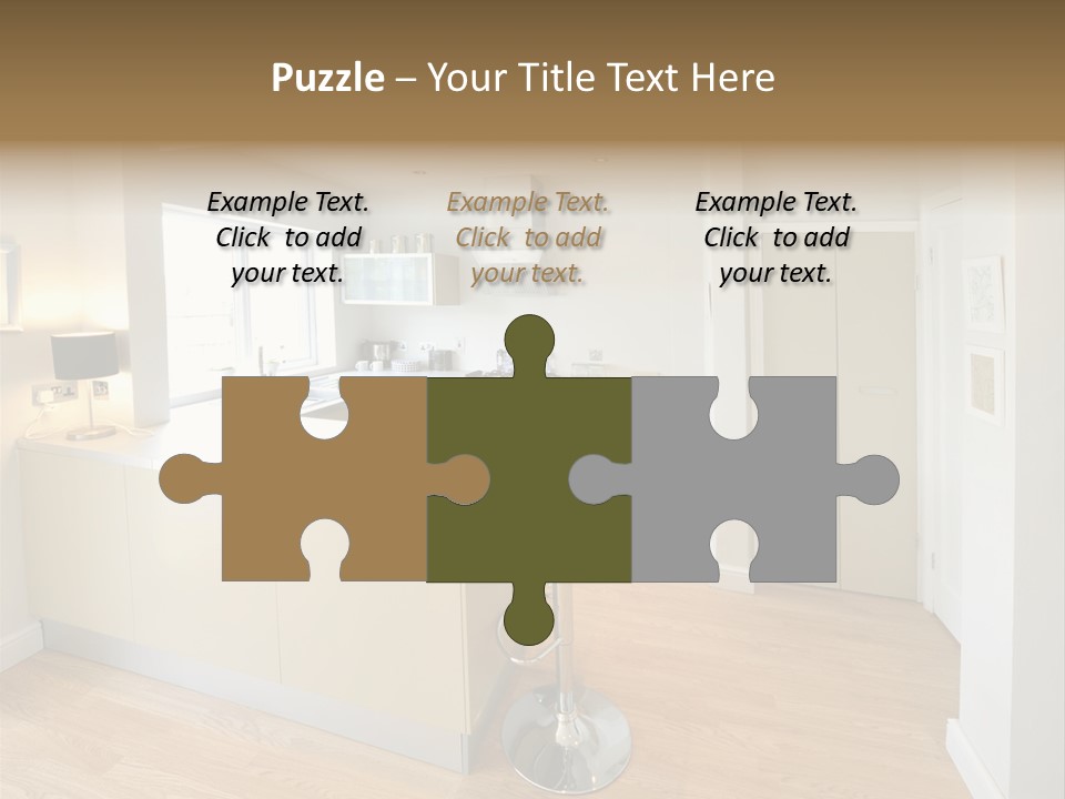 Colour Image Kitchen In Newly Restored Rebuilt House Work Surfaces PowerPoint Template