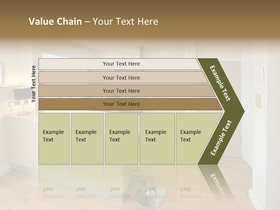 Colour Image Kitchen In Newly Restored Rebuilt House Work Surfaces PowerPoint Template