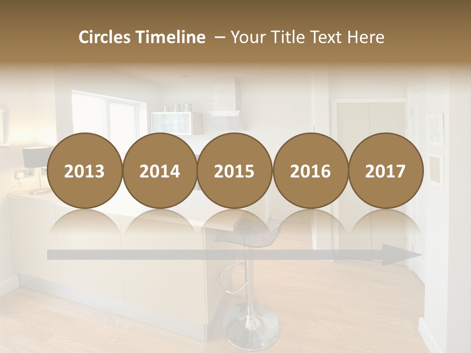 Colour Image Kitchen In Newly Restored Rebuilt House Work Surfaces PowerPoint Template