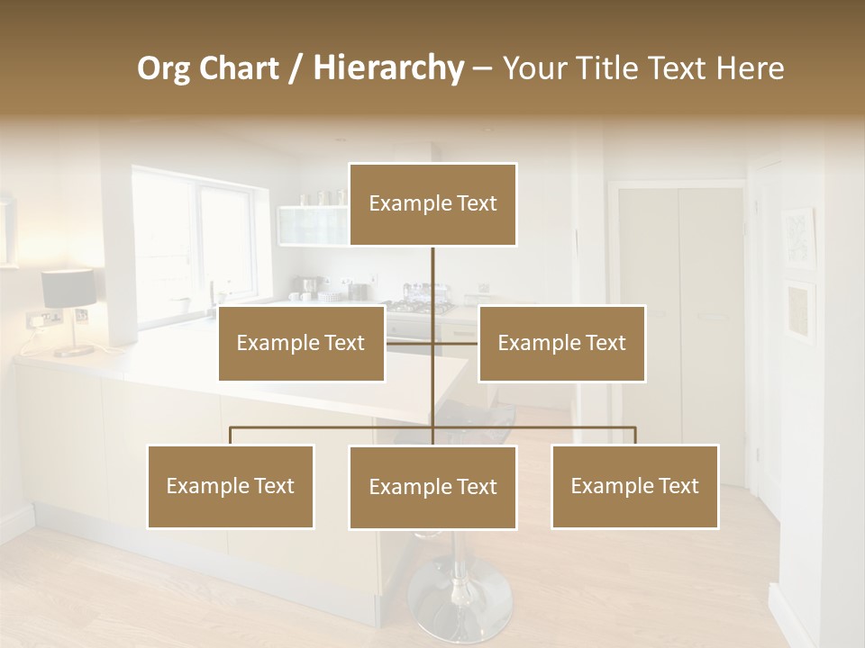 Colour Image Kitchen In Newly Restored Rebuilt House Work Surfaces PowerPoint Template