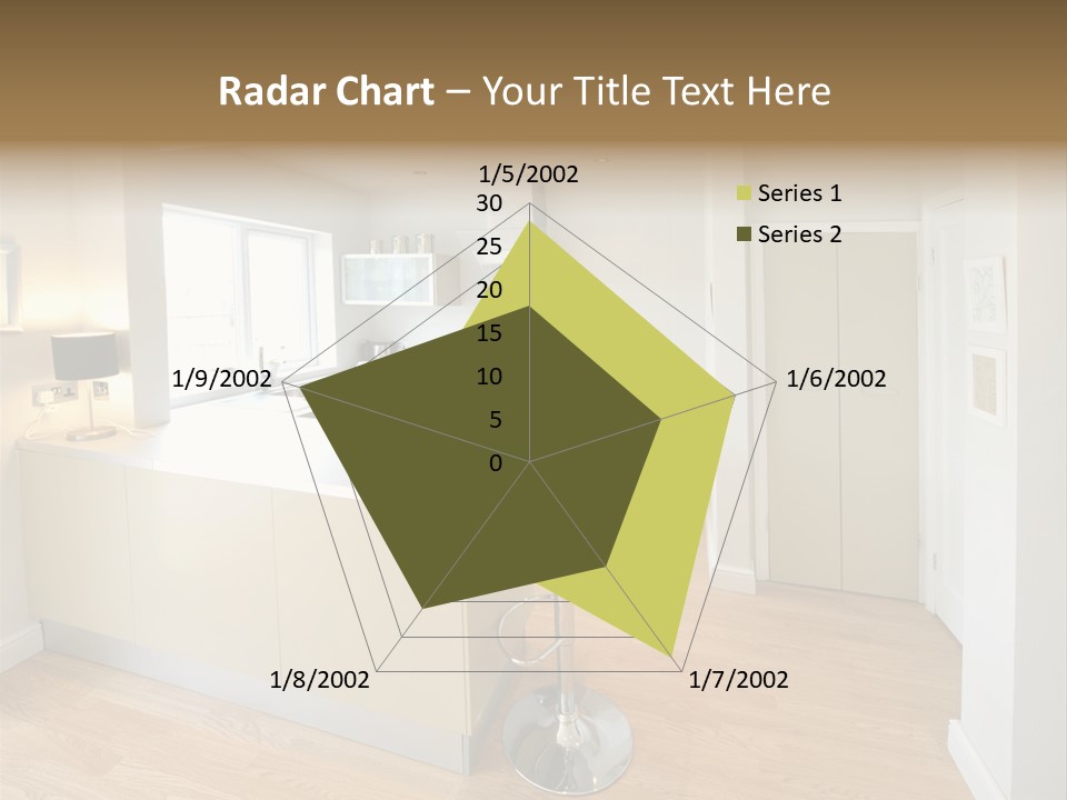 Colour Image Kitchen In Newly Restored Rebuilt House Work Surfaces PowerPoint Template