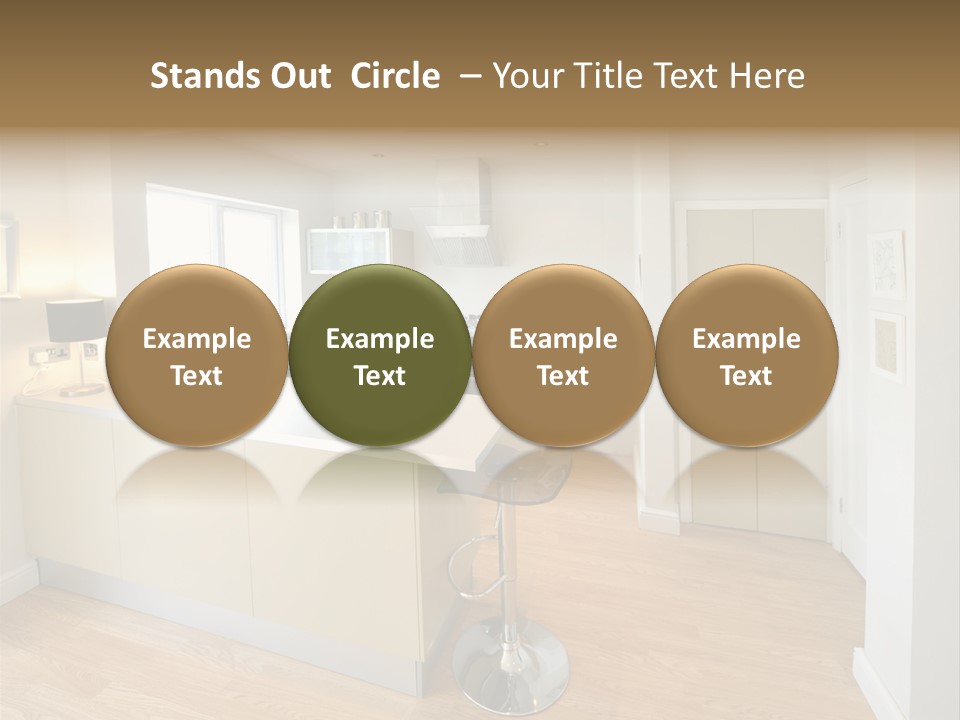 Colour Image Kitchen In Newly Restored Rebuilt House Work Surfaces PowerPoint Template