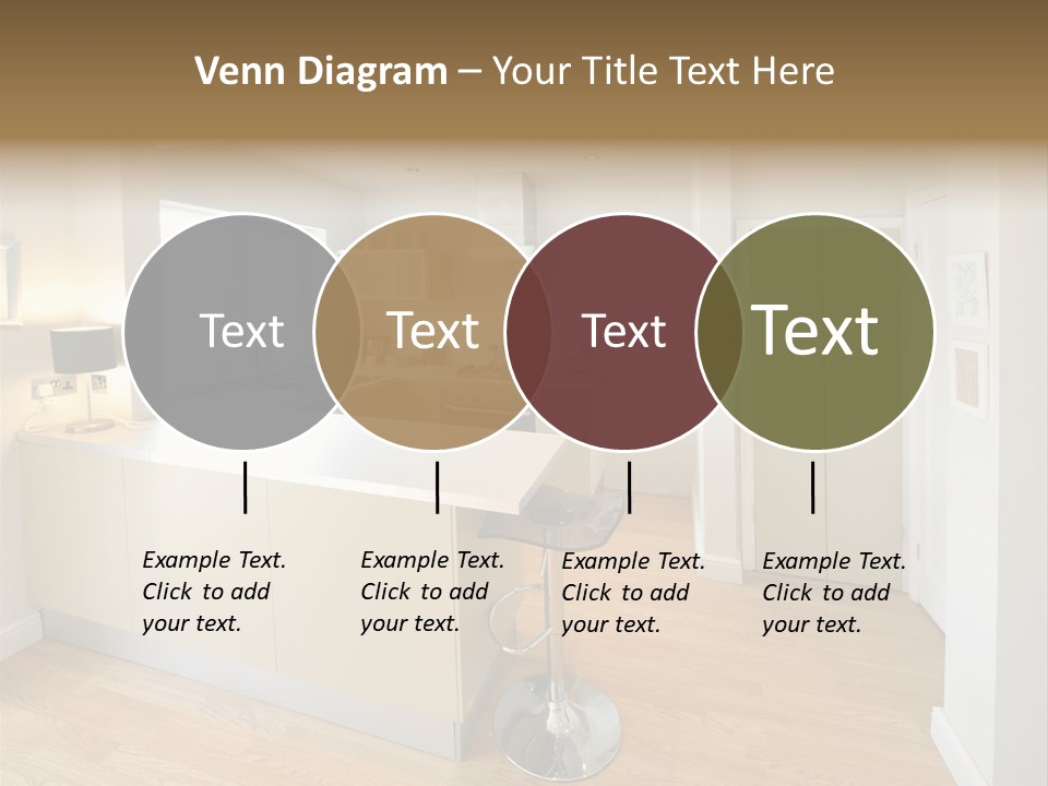 Colour Image Kitchen In Newly Restored Rebuilt House Work Surfaces PowerPoint Template