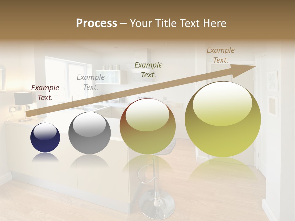 Colour Image Kitchen In Newly Restored Rebuilt House Work Surfaces PowerPoint Template