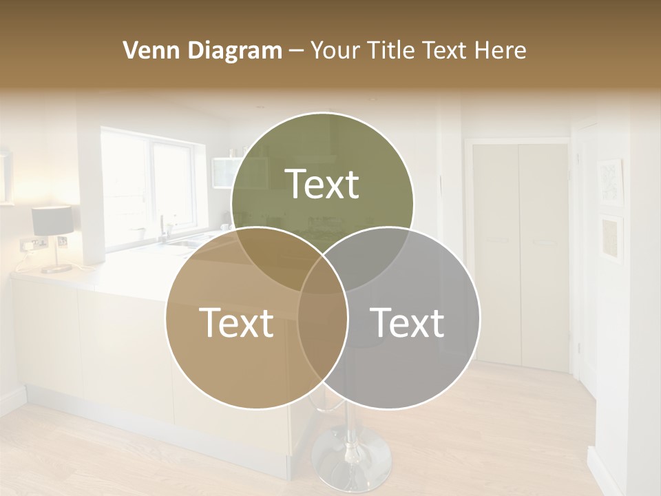 Colour Image Kitchen In Newly Restored Rebuilt House Work Surfaces PowerPoint Template