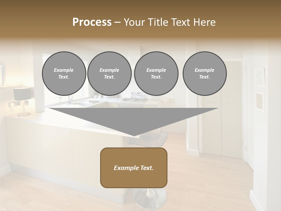 Colour Image Kitchen In Newly Restored Rebuilt House Work Surfaces PowerPoint Template