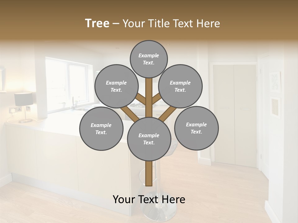 Colour Image Kitchen In Newly Restored Rebuilt House Work Surfaces PowerPoint Template