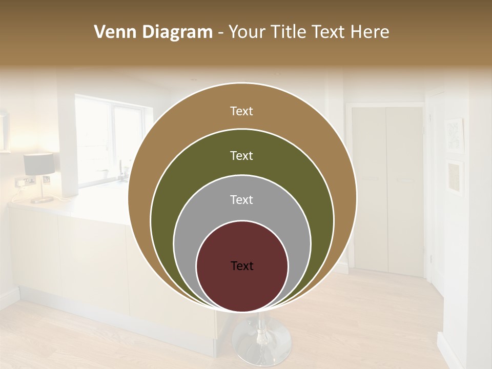 Colour Image Kitchen In Newly Restored Rebuilt House Work Surfaces PowerPoint Template