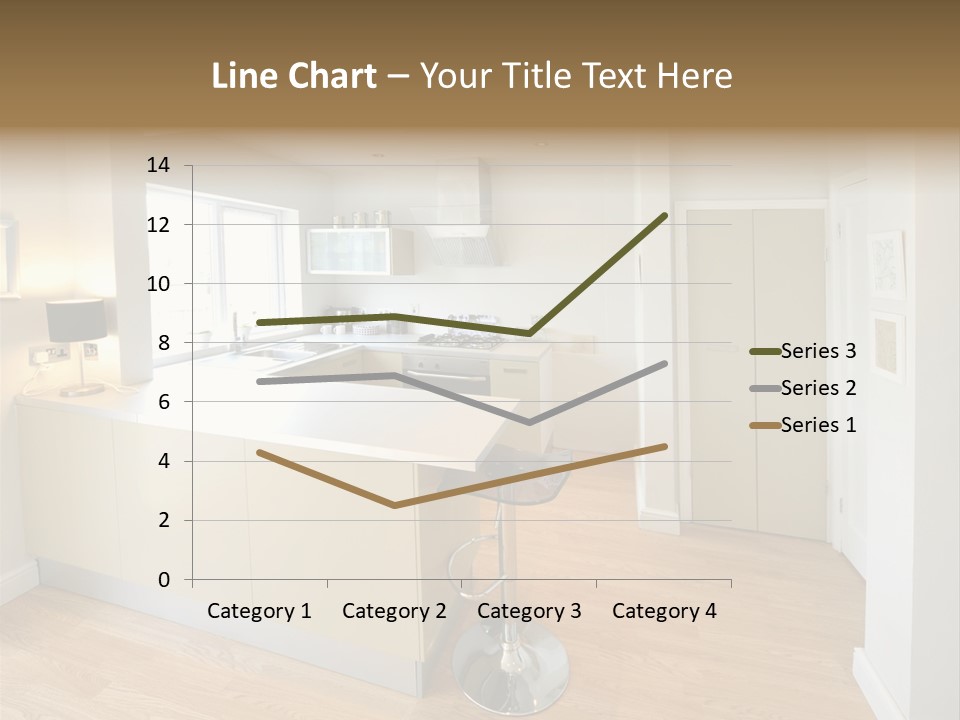 Colour Image Kitchen In Newly Restored Rebuilt House Work Surfaces PowerPoint Template