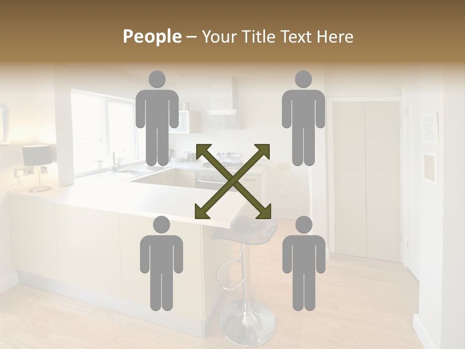 Colour Image Kitchen In Newly Restored Rebuilt House Work Surfaces PowerPoint Template