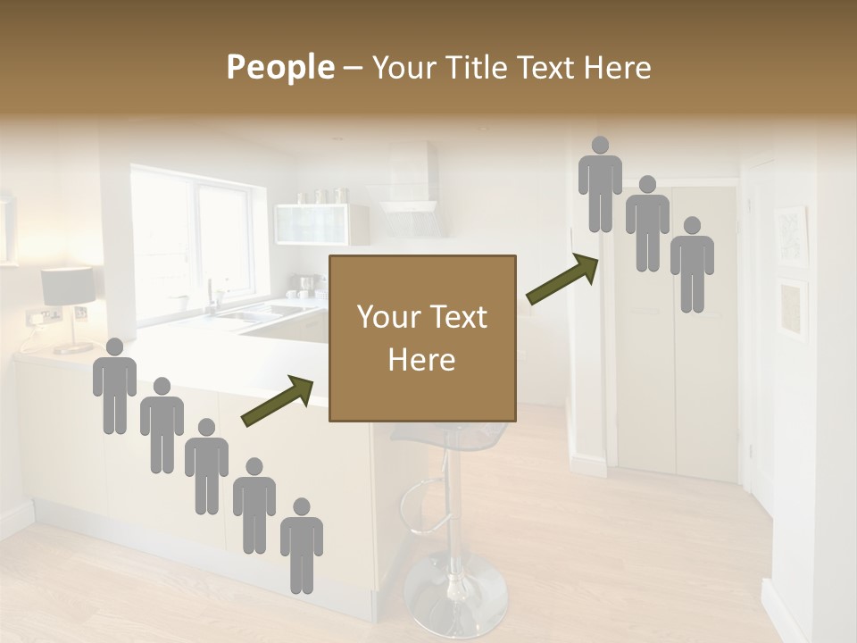 Colour Image Kitchen In Newly Restored Rebuilt House Work Surfaces PowerPoint Template