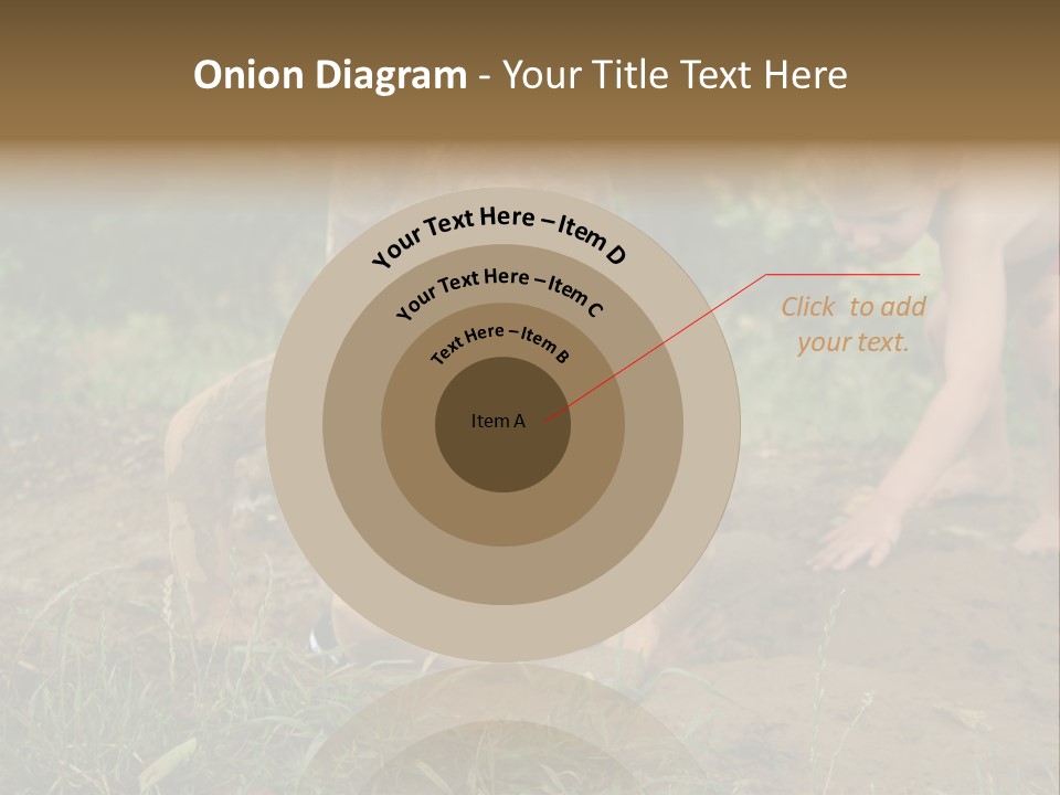 Boy Painted With Mud Sitting In Dirt Hole With Other Boys Playing In Background PowerPoint Template