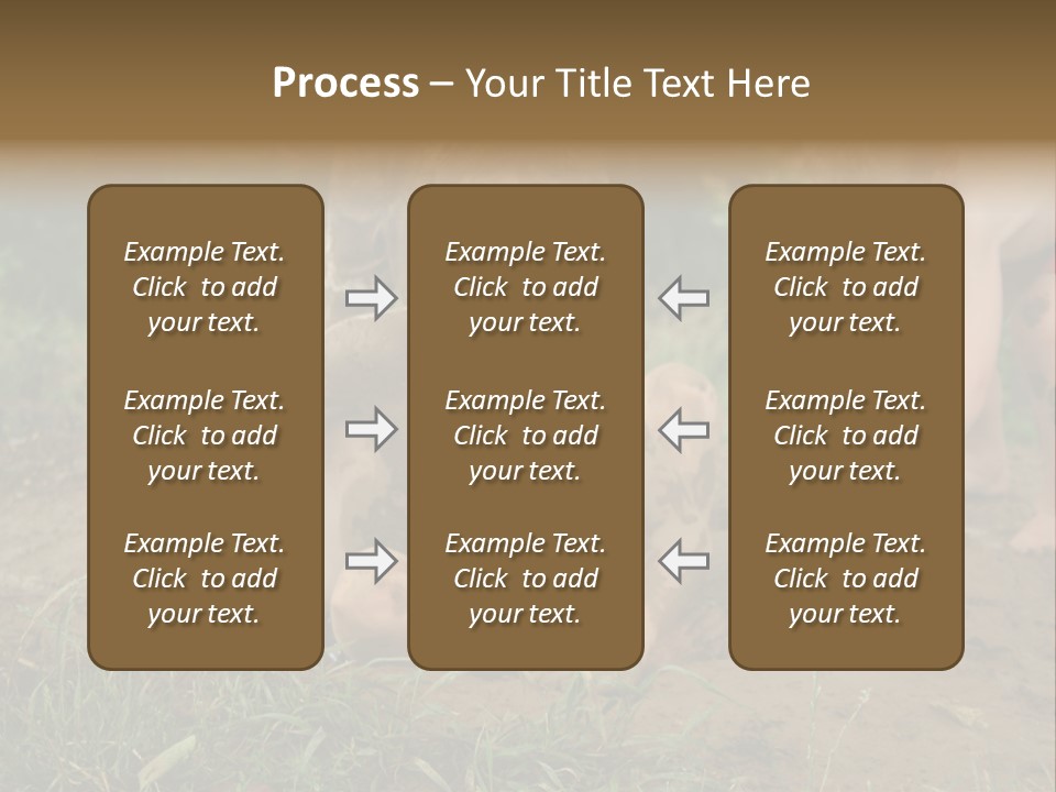 Boy Painted With Mud Sitting In Dirt Hole With Other Boys Playing In Background PowerPoint Template