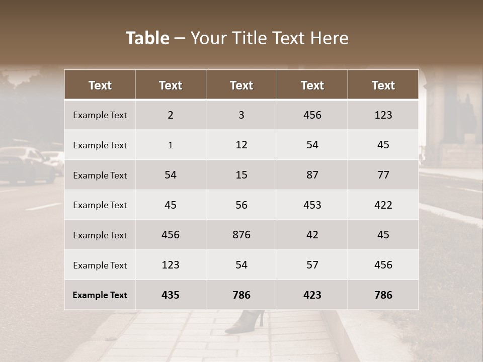 A Woman Is Sitting On A Post On The Side Of The Road PowerPoint Template