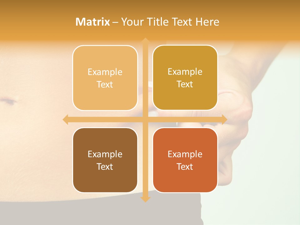 Woman's Fingers Touching Her Body Parts PowerPoint Template