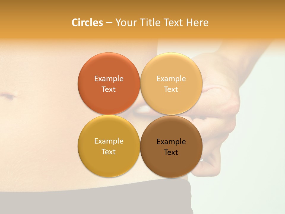 Woman's Fingers Touching Her Body Parts PowerPoint Template