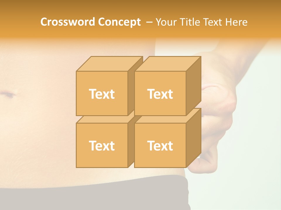 Woman's Fingers Touching Her Body Parts PowerPoint Template