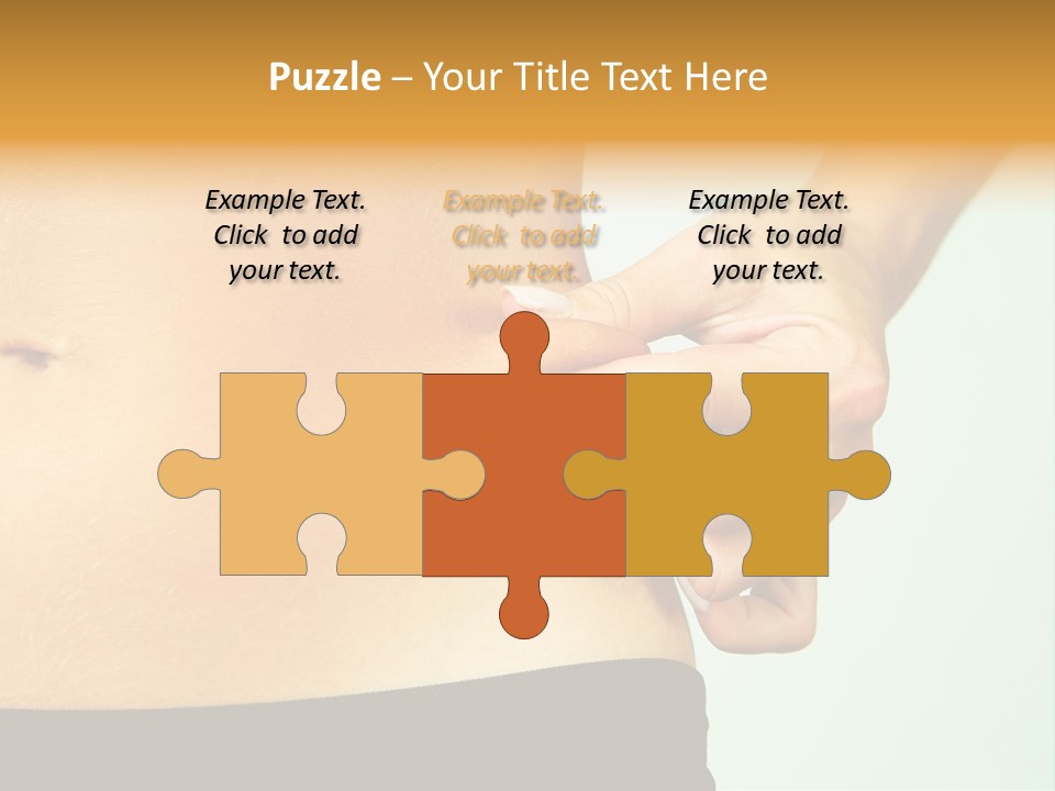 Woman's Fingers Touching Her Body Parts PowerPoint Template