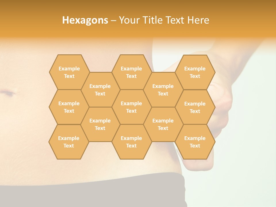 Woman's Fingers Touching Her Body Parts PowerPoint Template