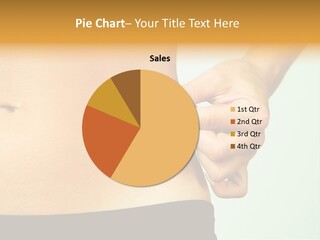 Woman's Fingers Touching Her Body Parts PowerPoint Template