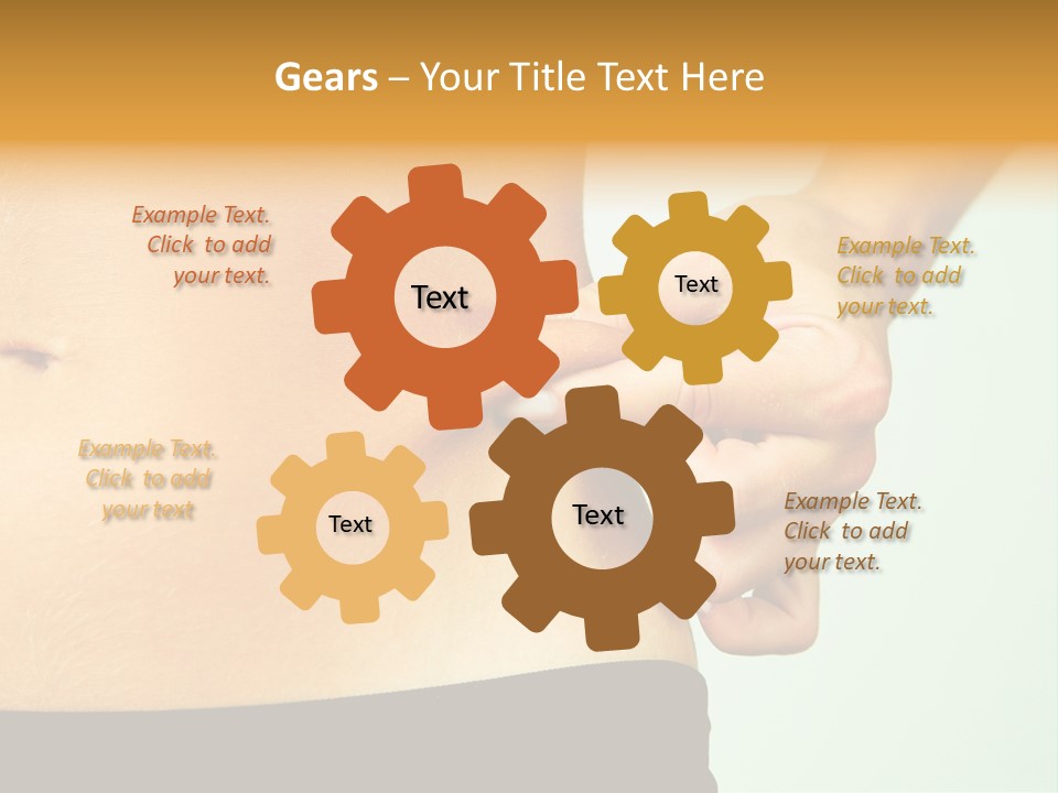 Woman's Fingers Touching Her Body Parts PowerPoint Template